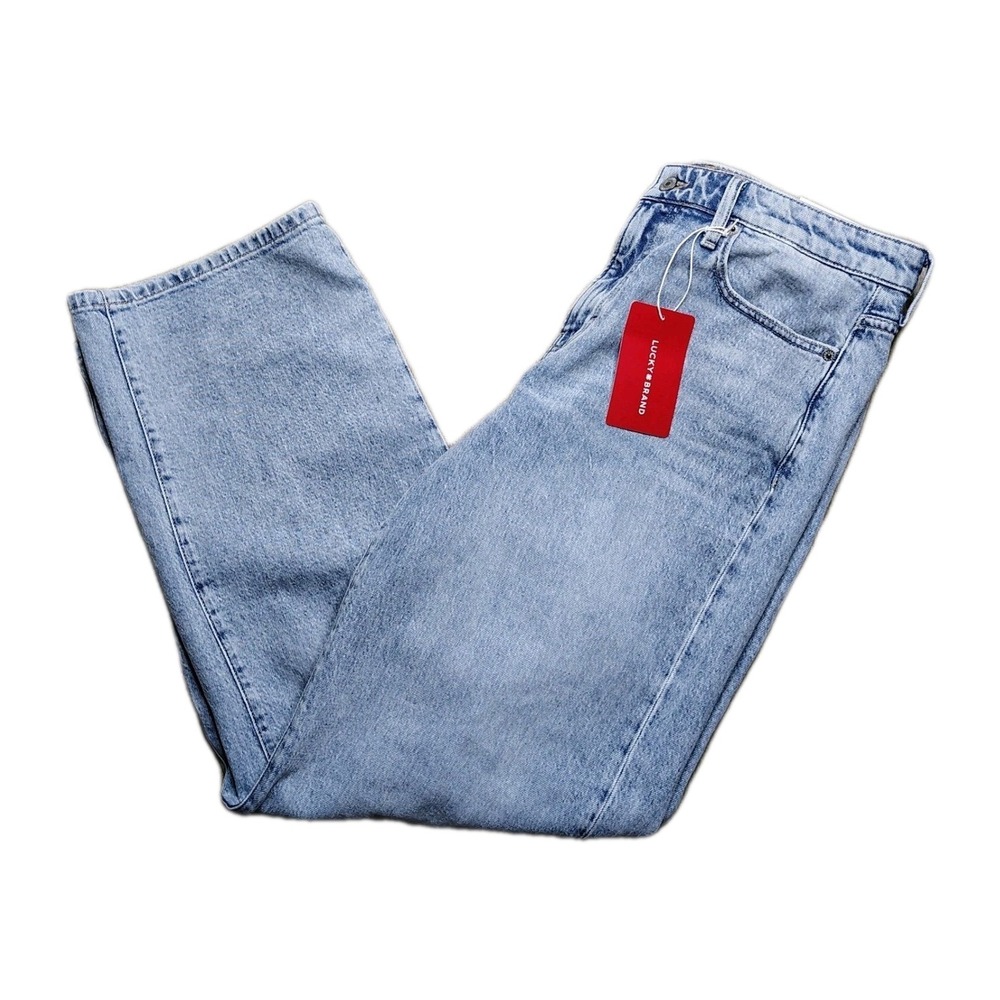 Lucky Brand Lucky Curvy Baggy Jeans Women 12/31 Light Wash NEW Mid Rise Wide Leg
